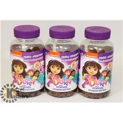 LOT OF DORA-THEMED MULTI-VITAMIN GUMMIES