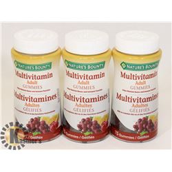 LOT OF 3 NATURES BOUNTY MULTI VITAMIN GUMMIES