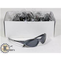 BOX OF GREY OAKLEY STYLED SUNGLASSES