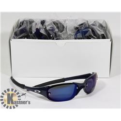 BOX OF DARK BLUE OAKLEY STYLED SUNGLASSES