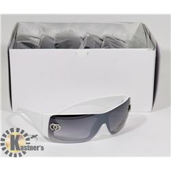 BOX OF WHITE CHANEL STYLED SUNGLASSES