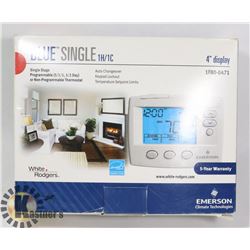 BLUE SINGLE 4" DISPLAY PROGRAMABLE THERMOSTAT