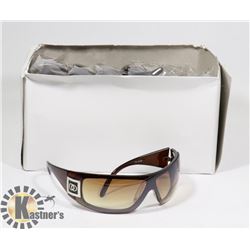 BOX OF TRANSPARENT DARK BROWN CHANEL STYLED