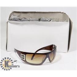 BOX OF TRANSPARENT DARK BROWN CHANEL STYLED