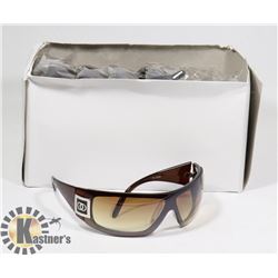 BOX OF TRANSPARENT DARK BROWN CHANEL STYLED