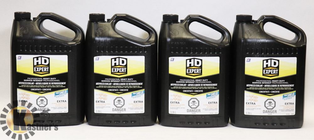 CASE OF 4 HD EXPERT ANTIFREEZE COOLANT, 3.78L EACH