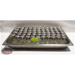 INSERT WITH 60 LARGE SQUARE SALT & PEPPER SHAKERS