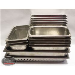 LOT OF ASSORTED S/S FOOD INSERT PANS