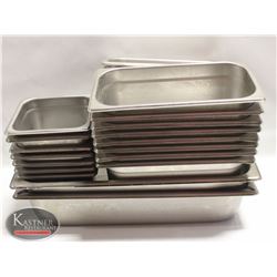 LOT OF ASSORTED S/S FOOD INSERT PANS