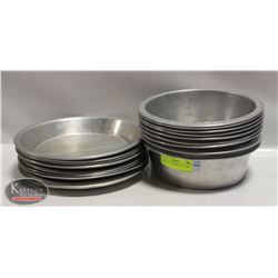 8 - 9" PIE PLATES AND 9 - 8" CAKE PANS