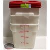Image 1 : LOT OF THREE 8 QUART CAMBRO DRY INGREDIENT BINS W/