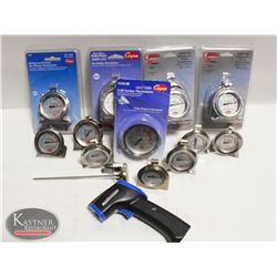 LOT OF 18 ASSORTED THERMOMETERS INCL: MASTERCRAFT