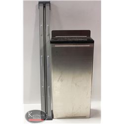 STAINLESS STEEL WALL MOUNT KNIFE RACK SOLD W/ WALL