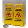 Image 1 : LOT OF 2 WET FLOOR SIGNS