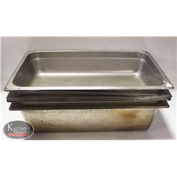 GROUP OF 6 FULL-SIZE S/S FOOD INSERTS