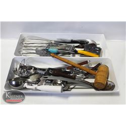 LARGE CONTAINER OF UTENSILS
