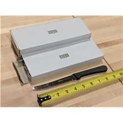 STEAK KNIVES POLY HANDLE ROUNDED TIP - LOT OF 36