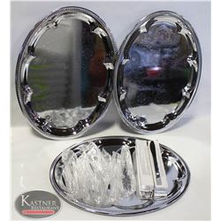 18" OVAL PLATTER, 7" POLYCARB TONGS & 48 S/S