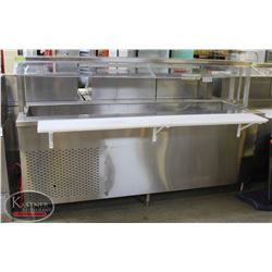 7' REFRIGERATED BUFFET TABLE W/ PANGUARDS