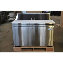 NEW 4' STAINLESS STEEL REFRIGERATED PREP TABLE