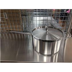 10QT STAINLESS SAUCE PAN W/HELPER HANDLE & COVER