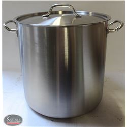 40QT STAINLESS STOCK POT WITH LID