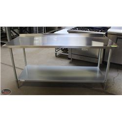 JOHNSON ROSE 72" X 30" STAINLESS STEEL WORK TABLE