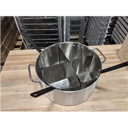PASTA COOKER POT WITH 4 STAINLESS STEEL INSERTS