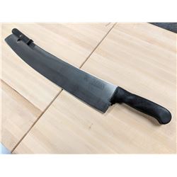 16" PIZZA KNIFE WITH BLACK DOUBLE HANDLE