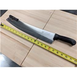16" PIZZA KNIFE WITH  BLACK DOUBLE HANDLE