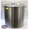 Image 1 : 100 QUART STAINLESS STEEL STOCK POT W/ LID