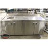 Image 1 : 6' STAINLESS STEEL WORK CABINET W/ DROP-IN SINK W/