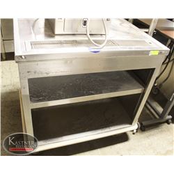 S/S MOBILE DRINK-SERVICE CABINET W/ DRIP TRAY