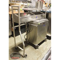 S/S MOBILE UPRIGHT OVERHEAD SHELF/CONDIMENT CADDY