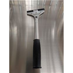 ALUMINUM 12" GRIDDLE SCRAPER WITH RUBBER HANDLE