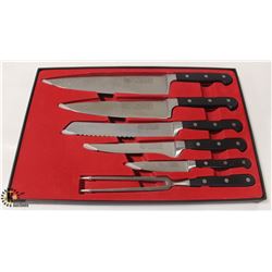 6 PIECE PREMIUM FORGED STAINLESS STEEL KNIFE SET