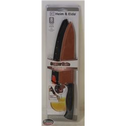 NEW 8" CHEF KNIFE BY: HEIM & ELDA COPPER KNIFE W/