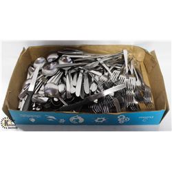 FLAT OF ASSORTED SILVERWARE