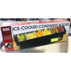 ICE COOLED CONDIMENT HOLDER WITH DOMED LID