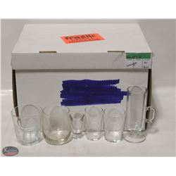 LOT OF 36 ASSORTED GLASSES