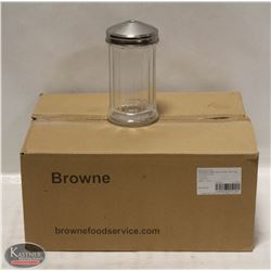 CASE OF 12 BROWNE 12OZ SUGAR DISPENSER