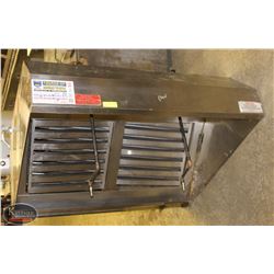 QUEST 4' STAINLESS STEEL HOOD W/ GREASE TRAPS