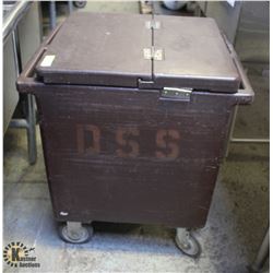 CAMBRO INSULATED MOBILE ICE BIN  CADDY W/ LID