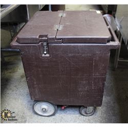 CAMBRO INSULATED MOBILE ICE BIN  CADDY W/ LID