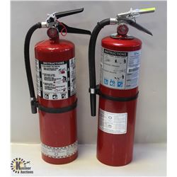 LOT OF 2 X 10LBS CHARGED FIRE EXTINGUISHERS