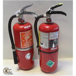 LOT OF 2 X 10LBS CHARGED FIRE EXTINGUISHERS