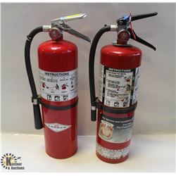 LOT OF 2 X 10LBS CHARGED FIRE EXTINGUISHERS