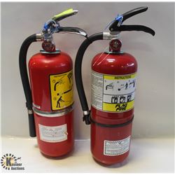 LOT OF 2 X 10LBS CHARGED FIRE EXTINGUISHERS