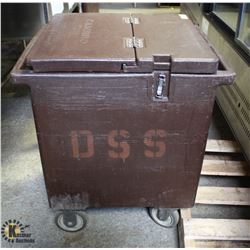 CAMBRO INSULATED MOBILE ICE BIN  CADDY W/ LID