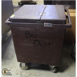 CAMBRO INSULATED MOBILE ICE BIN  CADDY W/ LID